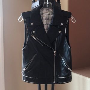 Almost new Zadig &Voltaire lether vest with studs